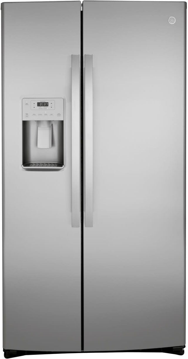 GZS22IYNFS 21.8 cu. ft. Side by Side Refrigerator in Fingerprint Resistant Stainless Steel, Counter Depth