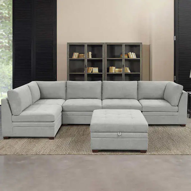 1644989 Thomasville Tisdale Modular Sectional with Storage Ottoman