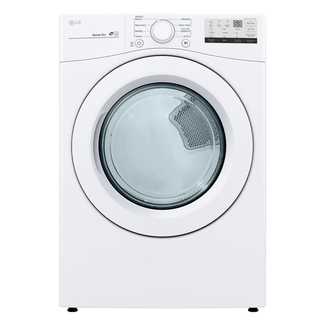 DLE3400W 7.4 cu. ft. Smart White Electric Vented Dryer with Sensor Dry