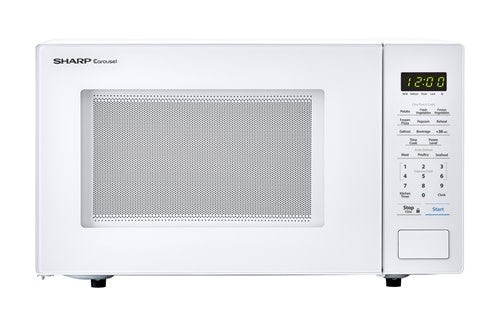 SMC1131CW  Sharp 1.1 cu ft 1000w touch microwave, 11.25" turntable, Bezel-less Design