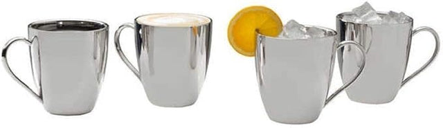 Double Wall Stainless Steel Set of 4 Mugs