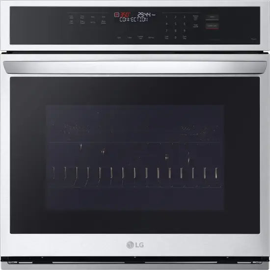 LG - 30" Smart Built-In Single Electric Convection Wall Oven with Air Fry - Stainless Steel