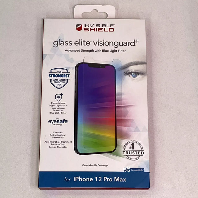 InvisibleShield Zagg Glass Elite VisionGuard+ Screen Protector iPhone 12 Pro Max