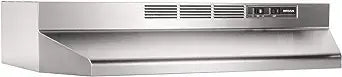 413004 41000 Series 30 in. Ductless Under Cabinet Range Hood with Light in Stainless Steel