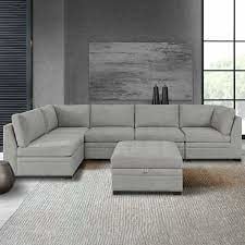 Thomasville Tisdale Fabric Sectional with Storage Ottoman