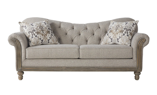 8725S04 - Hughes Furniture Sandstone Oyster Kimani Marble Sofa