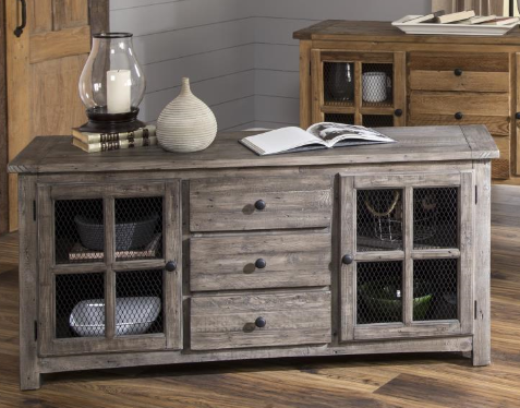 59-247 Kith Furniture 60" Weathered Gray Reclaimed Console