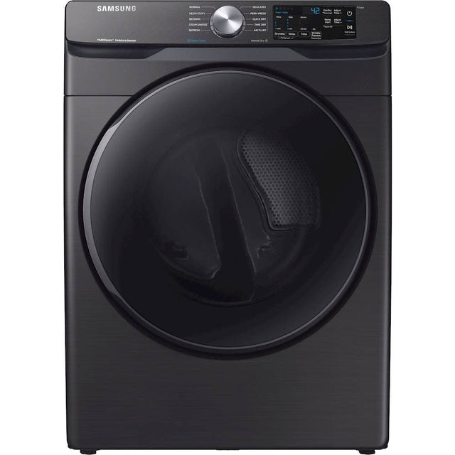 Samsung - 7.5 Cu. Ft. 10-Cycle Gas Dryer with Steam - Black Stainless Steel Model:DVG45R6100VSKU:6408437