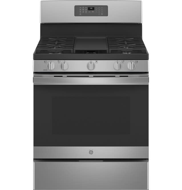 JGB660SPSS GE 30-in 5 Burners 5-cu ft Self-cleaning Freestanding Natural Gas Range (Stainless Steel)