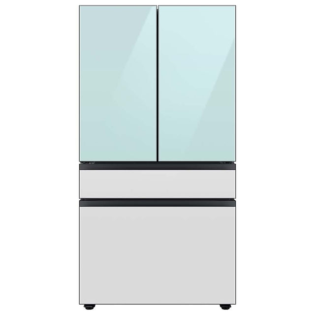 RF23BB86004M - Samsung Bespoke 23 cu. ft. 4-Door French Door Smart Refrigerator with Beverage Center in Morning Blue/White Glass, Counter Depth