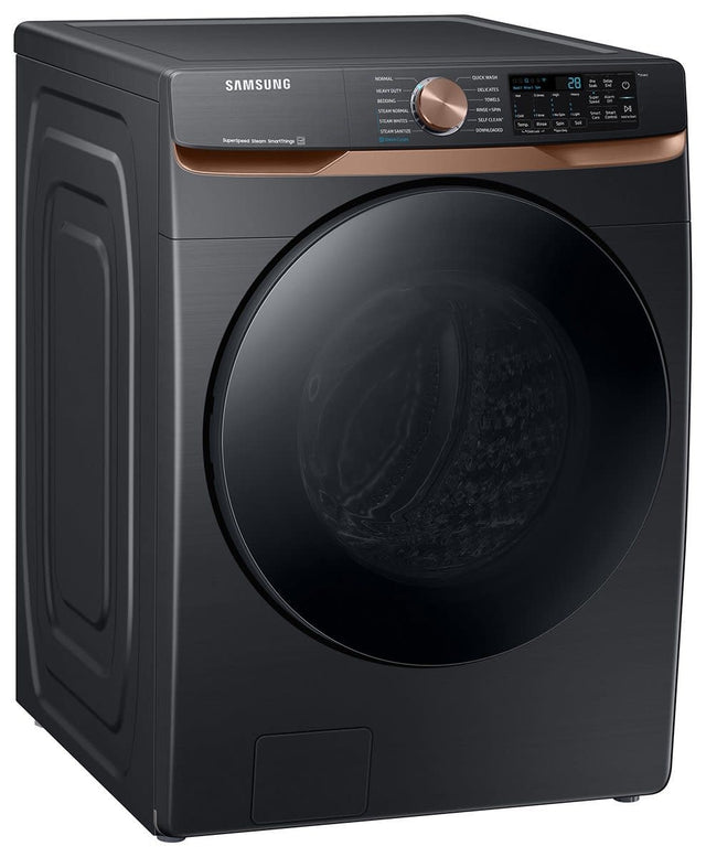 WF50BG8300AV  5 cu. ft. Extra Large Capacity Smart Front Load Washer in Brushed Black with Super Speed Wash and Steam