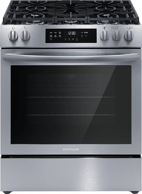 FCRG3083AS 30 in. 5 Burners Slide-In Front Control Self-Cleaning Gas Range with Convection in Stainless Steel