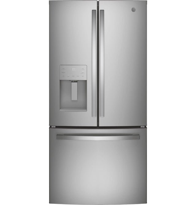 GFE24JYKFS GE 23.7 cu. ft. French Door Refrigerator in Fingerprint Resistant Stainless, Standard Depth ENERGY STAR