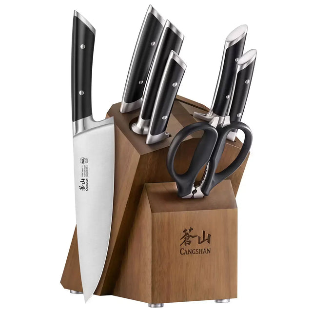 1630854 Cangshan Rainer Series Knife Block 8 Piece Set