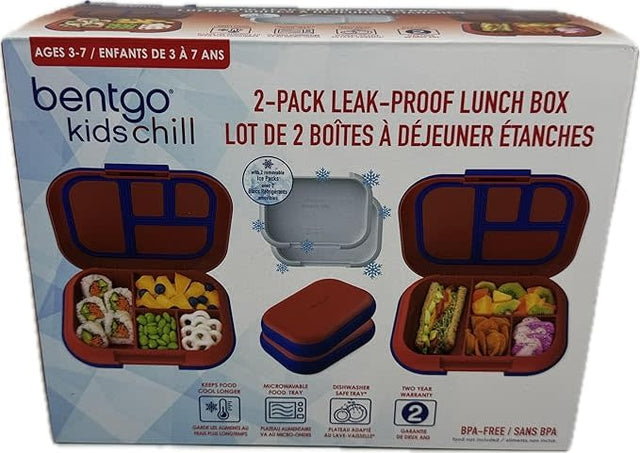 Bentgo Kids Chill Leak Proof Lunch Box,2-Pack