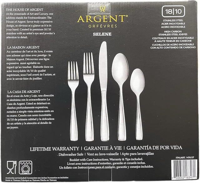 1476137 Argent Orfèvres, Selene 20-piece Flatware Set