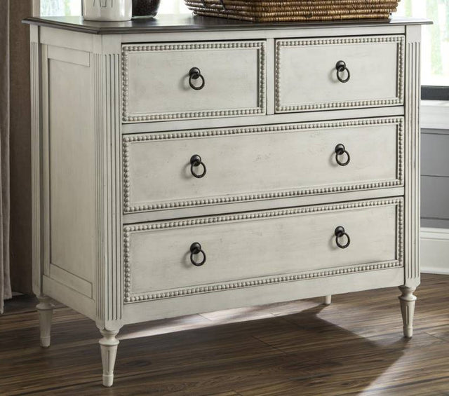 43-210 Kith Furniture Rustic White Gray Top 4-Drawer Console