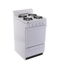 BAK10100-Holiday 20-in 4 Burners 2.4-cu ft Freestanding Natural Gas Range (White)