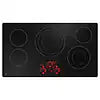 pp9036dj2bb 36 in. Smart Radiant Electric Cooktop in Black with 5 Elements