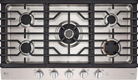 CBGS3628S  LG - STUDIO 36-in Smart Built-In Gas Cooktop with 5 Burners with UltraHeat - Stainless Steel