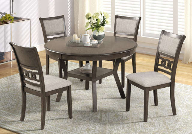 D488-5 Contemporary Dining Set In A Gray Finish