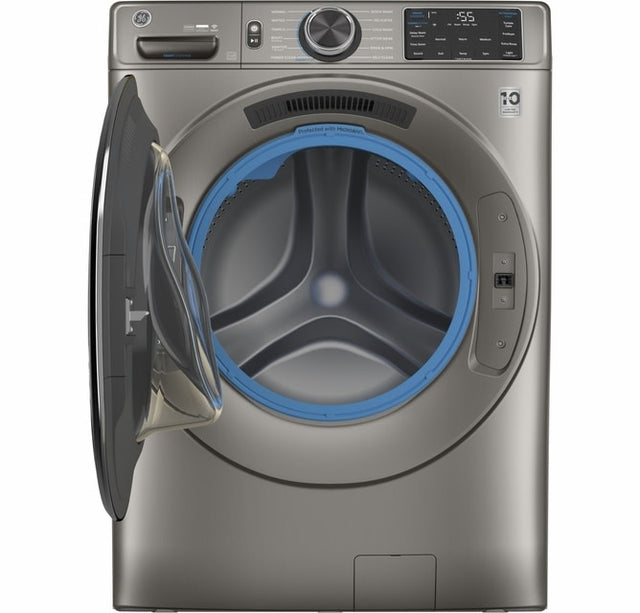 GFW650SPNSN GE 4.8 cu. ft. Satin Nickel Front Load Washing Machine with OdorBlock UltraFresh Vent System with Sanitize and Allergen