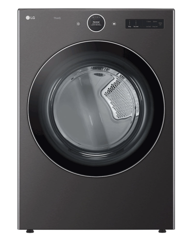 DLEX6700B 7.4 cu. ft. Vented Stackable SMART Electric Dryer in Black Steel with TurboSteam and AI Sensor Dry Technology