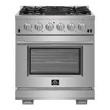 FFSGS6260-30 Forno Capriasca 30 in. 4.32 cu. ft. Gas Range with 5 Gas Burners Oven in Stainless Steel