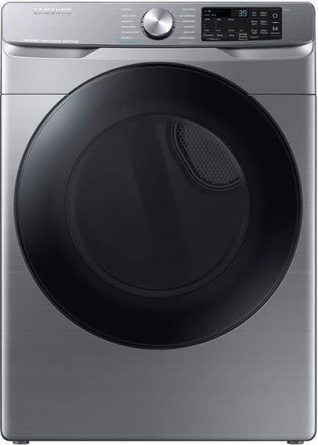 DVE45B6300P 7.5 cu. ft. Smart Stackable Vented Electric Dryer with Steam Sanitize+ in Platinum