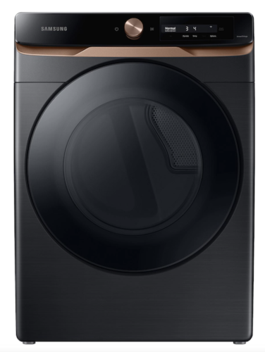 DVE46BG6500V Samsung 7.5-cu ft Stackable Steam Cycle Smart Electric Dryer (Brushed Black) ENERGY STAR