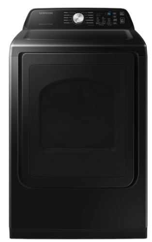 DVE47CG3500V Samsung 7.4 cu. ft. Vented Front Load Smart Electric Dryer with Sensor Dry in Brushed Black