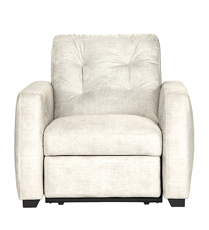 53019WHSI01 - Hughes Furniture Dbl Reclining Chair in Supple Ivory