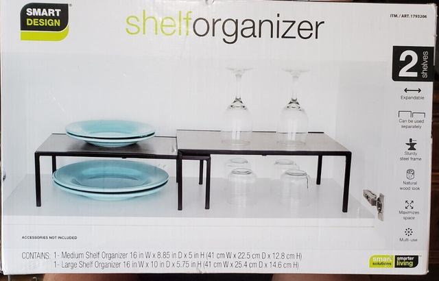 1823469 Smart Design Shelf Expandable Organizer, Set of 2