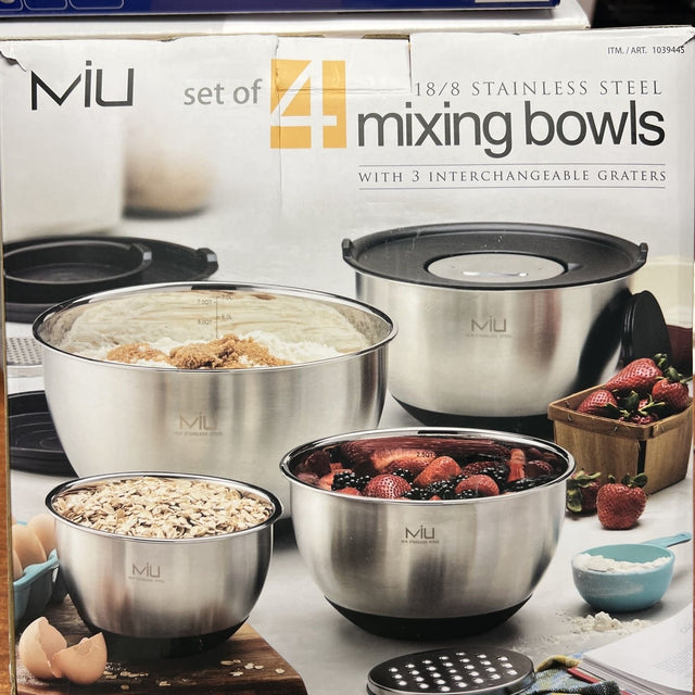 1039445 MIU Stainless Steel Mixing Bowl with Graters, Set of 8