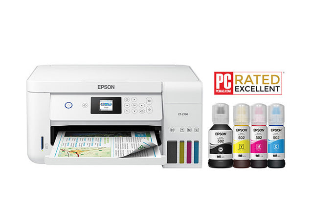 Epson EcoTank ET2760 Special Edition All-in-One Supertank Inkjet Color All-in-One, Printer, Scan, Copy, WiFi and USB