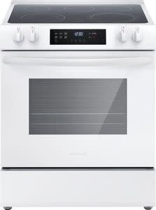 FCFE3062AW Frigidaire 30-in Smooth Surface 5 Elements 5.3-cu ft Steam Cleaning Slide-in Electric Range (White)