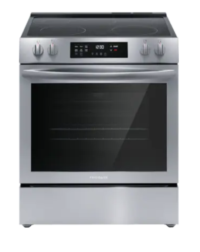 FCFE308LAF  Frigidaire 30-in Smooth Surface 5 Elements 5.3-cu ft Self-Cleaning Convection Oven Slide-in Electric Range (Fingerprint Resistant Stainless Steel)