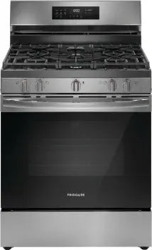 FCRG3083AS 30 in. 5.1 cu. ft. 5 Burner Freestanding Self-Cleaning Gas Range in Stainless Steel with Air Fry