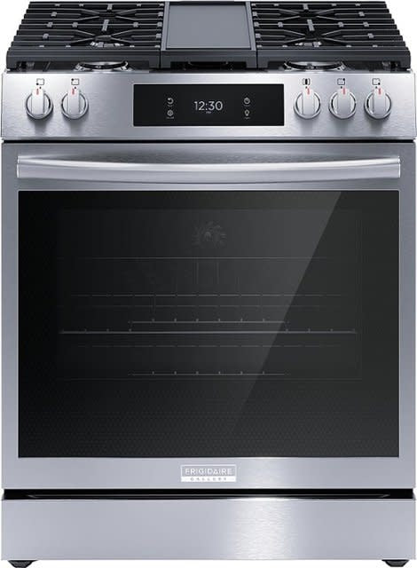 GCFG3060BFA FRIGIDAIRE GALLERY 30 in. 6 cu. ft. 5 Burner Slide-In Gas Range with Total Convection and Air Fry in Smudge Proof Stainless Steel