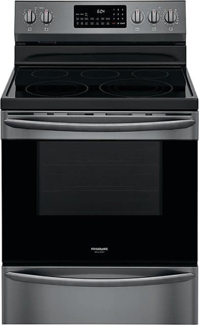 GCR13058AFG 30 in. 5.4 cu. ft. Induction Electric Range with Self-Cleaning Oven in Smudge-Proof Black Stainless Steel with Air Fry