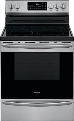 Frigidaire - Gallery 5.7 Cu. Ft. Freestanding Electric Air Fry Range with Self and Steam Clean - Stainless steel