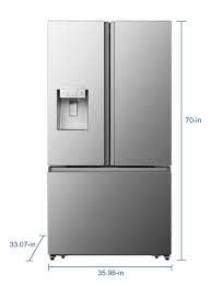 GD-HRF254N6DSE Hisense  25.4-cu ft French Door Refrigerator with CDual Ice Maker (Stainless Steel) ENERGY STAR