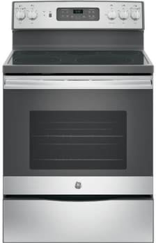 JB655YKFS GE 30 in. 5.3 cu. ft. Electric Range with Self-Cleaning Convection Oven in Fingerprint Resistant Stainless Steel