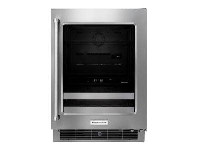 KUBR304ESS KitchenAid Licensed Free Standing Refrigerator - 6 CU FT, 14 BOTTLES, DUAL ZONE, PROXIMIT