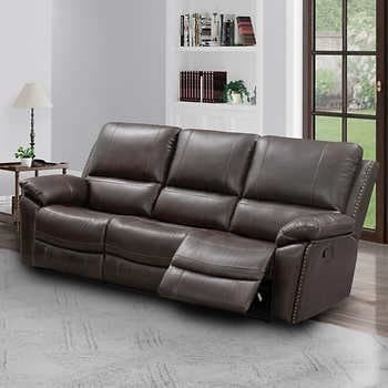 Soldano Leather Reclining Sofa