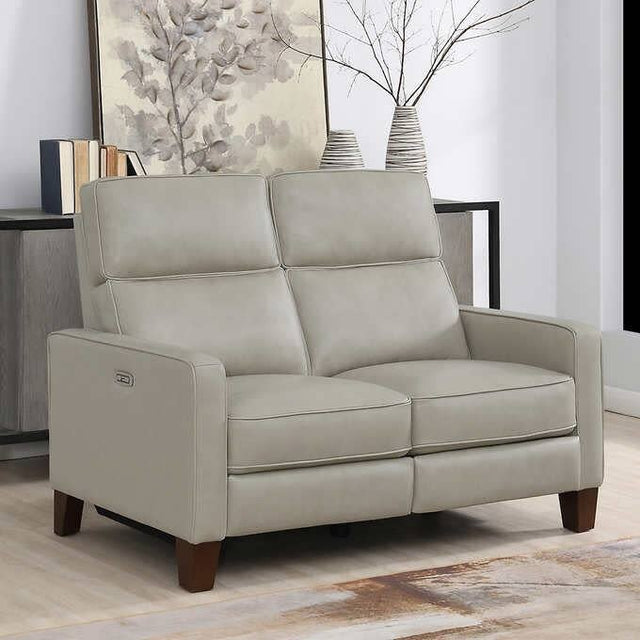 Jackston Leather Power Reclining Loveseat with Power Headrests