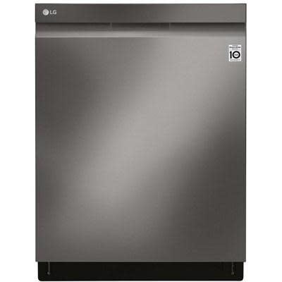 GD/ LDP6810BD 24 in. PrintProof Black Stainless Steel Top Control Built-In Smart Dishwasher with TrueSteam & QuadWash, 44 dBA