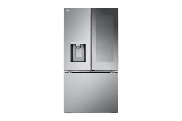 LRYKC2606S  LG 26 cu. ft. Counter-Depth MAX French Door Refrigerator w/ Mirrored Instaview & 4 types of ice, PrintProof Stainless Steel