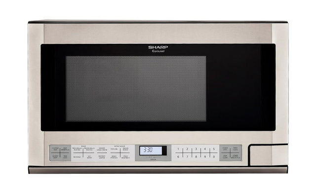 R1214T Stainless Steel Alternate View Sharp 24 Inch Wide 1.5 Cu. Ft. Over the Counter Microwave with Sensor Cooking