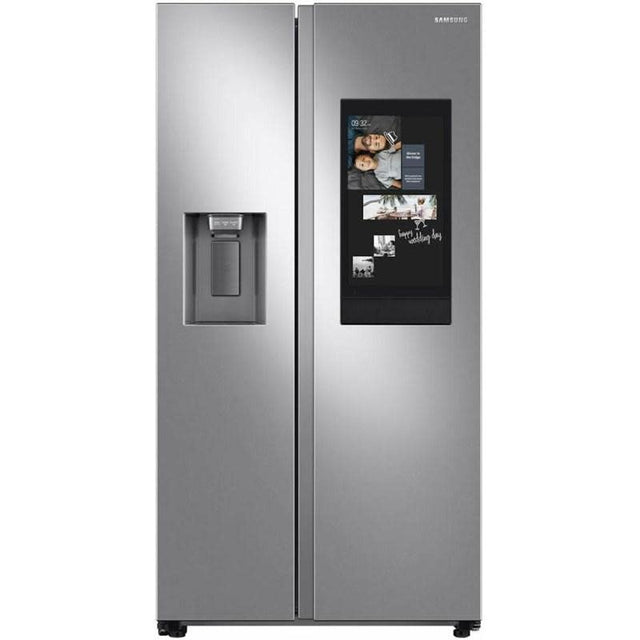 RF27T5561SR 36 in. 26.7 cu. ft. Smart Side by Side Refrigerator with Family Hub in Stainless Steel, Standard Depth